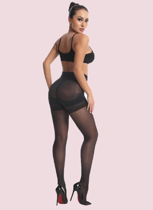 40D 힙 컨트롤 마이크로 프레셔 시스루 타이츠 블랙4