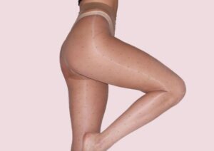 Shiny polka-dot tights