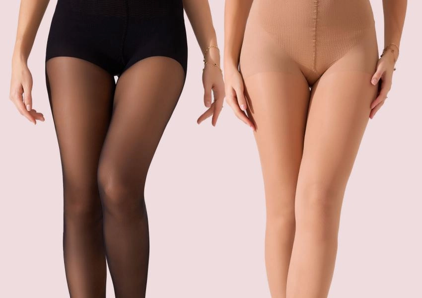 30D pantyhose with control top and reinforced toes