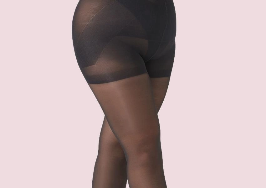 40D plus-size hip-control micro-pressure sheer tights